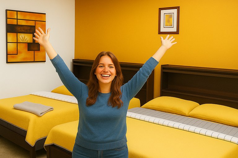 P*Habitación cama Queen cerca de Fundidora