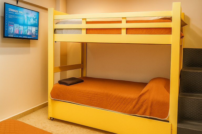 4 twin bed room w/bathroom & A/C |O