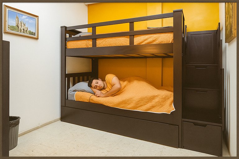 A*Room for 3 persons + A/C |Central & Economic