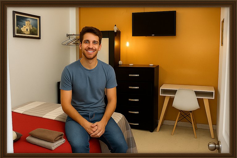 Habitación cama Queen cerca de Fundidora | C